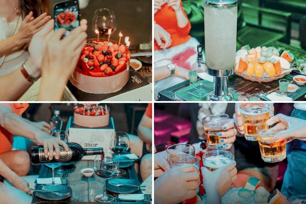 Enjoy beverages and delicious bar bites in a vibrant setting